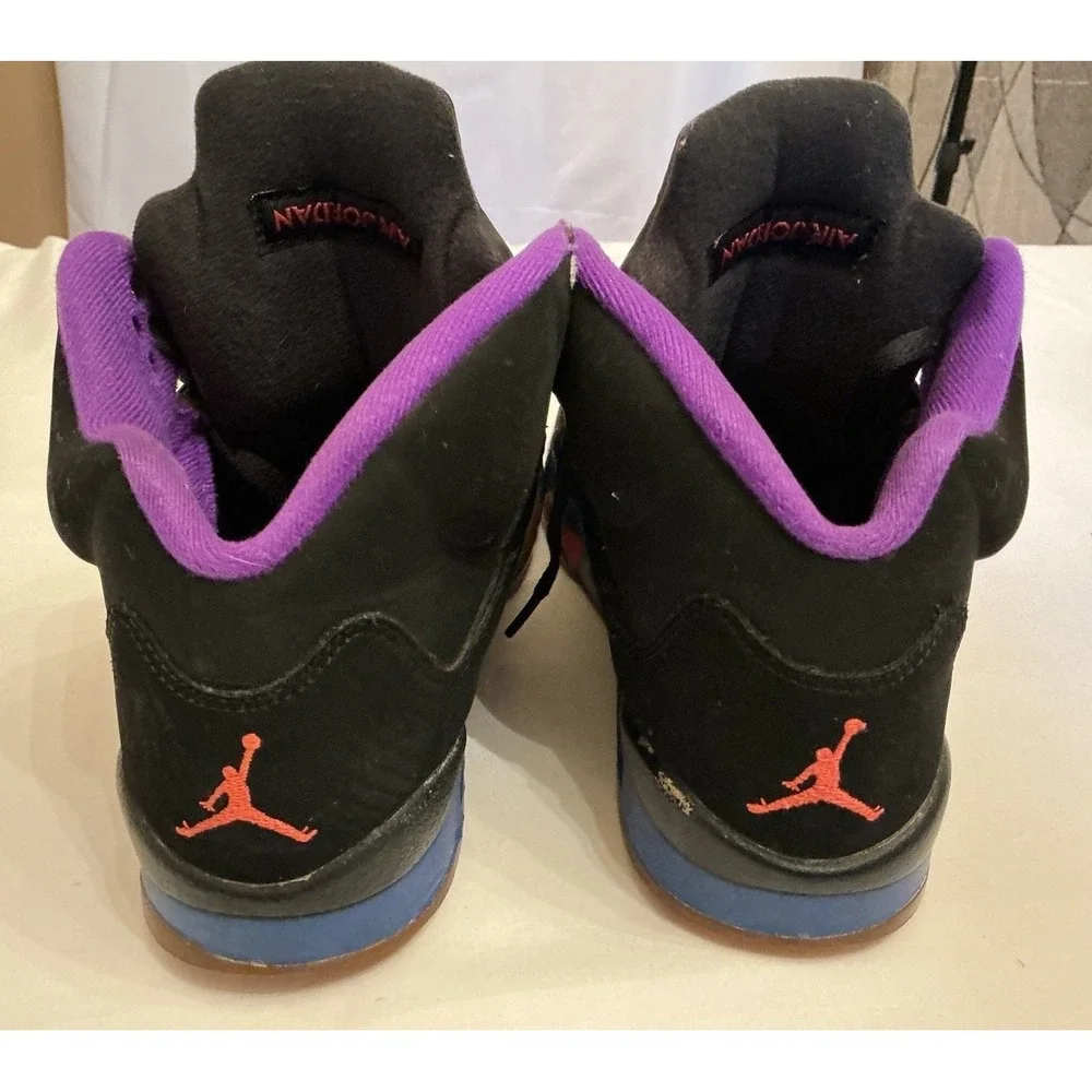 Air Jordan 5 Retro GS Raptors Black Fierce Purple 440892-017 Sz 6.5Y Women's 8